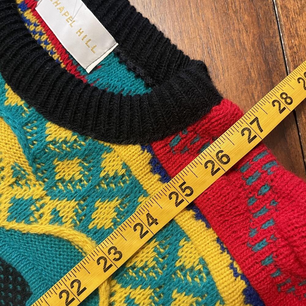 Chapel Hill Sweater Mens Large Multicolor 3D Textured Knit Crewneck Pullover - Picture 7 of 7